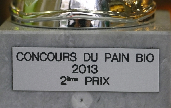 2ème Prix Année 2013 pour le pain Bio